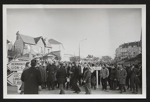 Manifestation du 26 janvier 68 à Caen © Fond cabinet du préfet, archives du Calvados